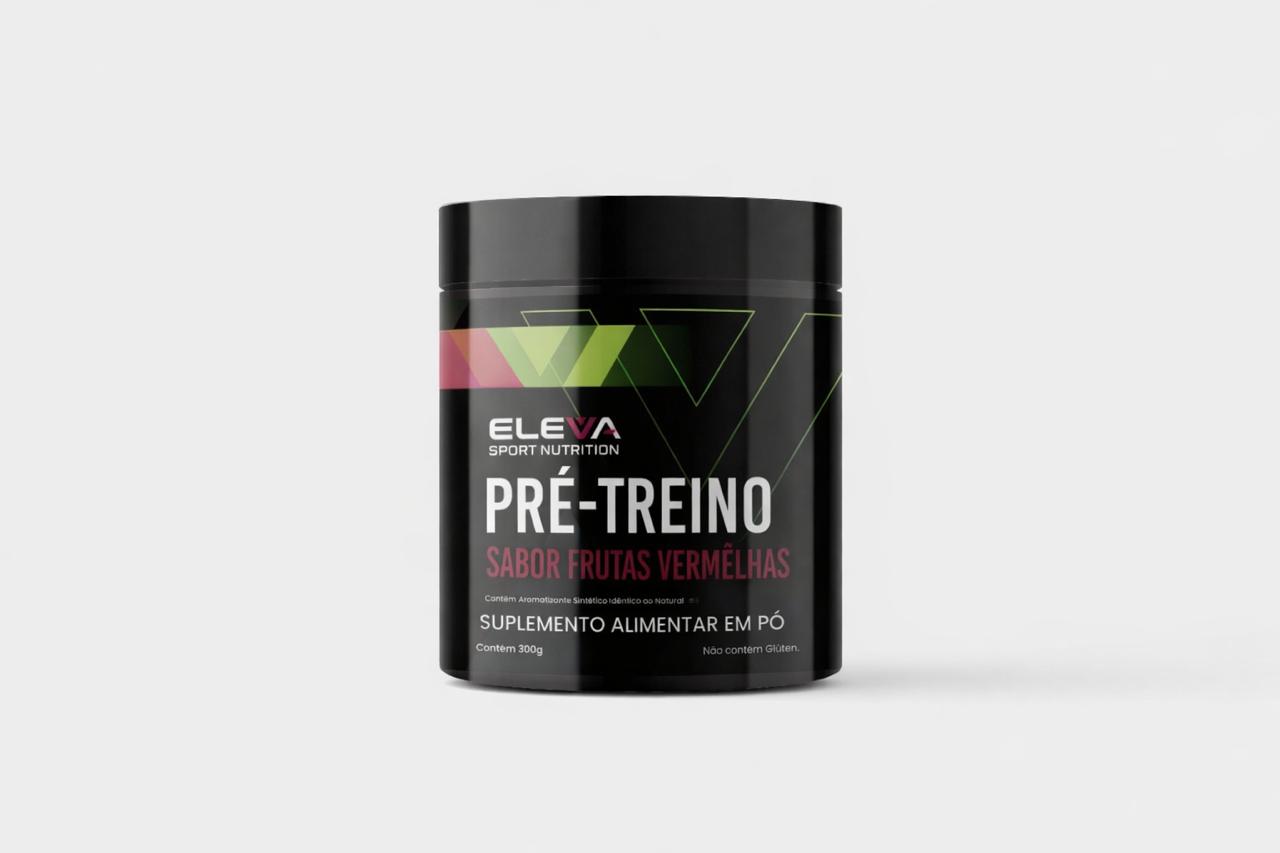 PRÉ-TREINO ELEVA 300g SABOR FRUTAS VERMELHAS